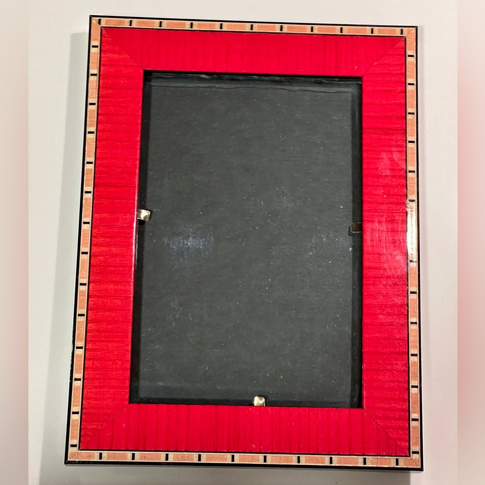 ❤️Addison Ross Art Deco Luxury Red Lacquer Picture Frame 4x6 | Made in England - Picture 2 of 6